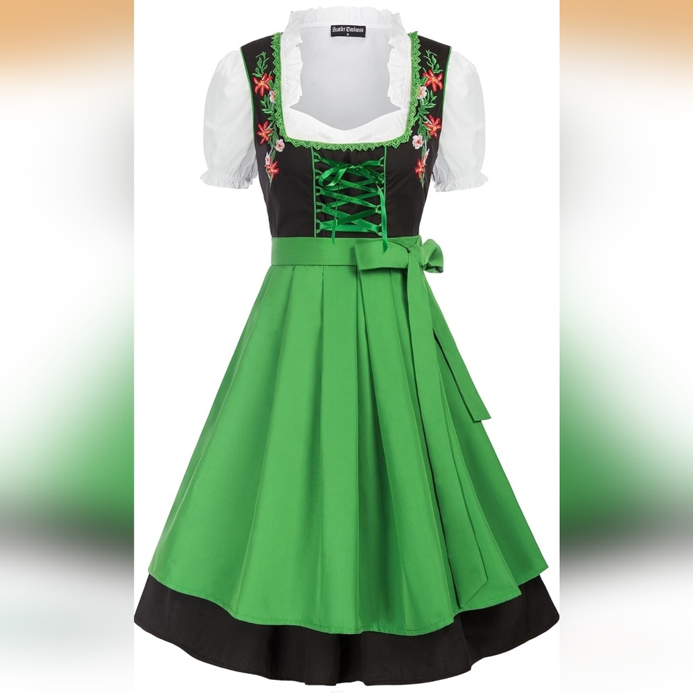NWOT Scarlet Darkness 2 Pcs Bavarian Dirndl Dresses